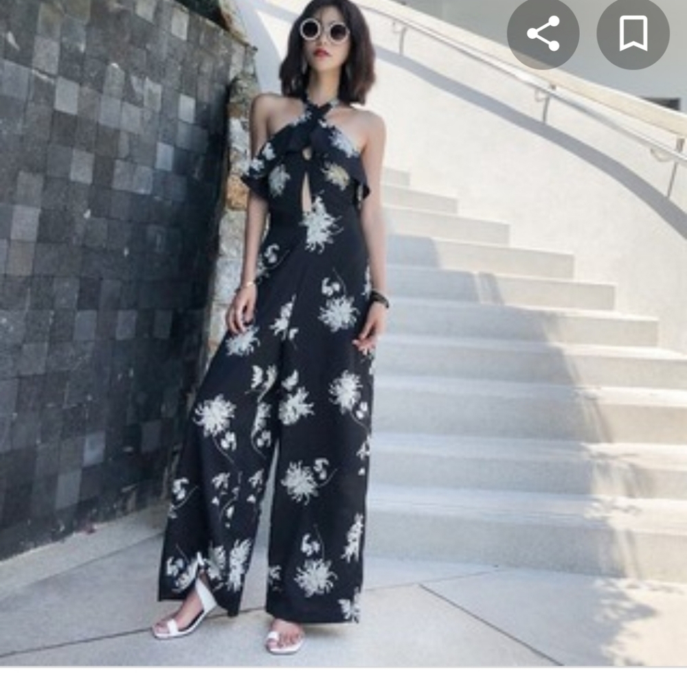 - NWT few mods Zhu halter jumpsuit with ke…